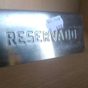 330 Placa reservado acero inoxidable scaled