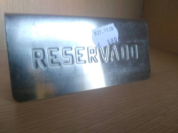 330 Placa reservado acero inoxidable scaled