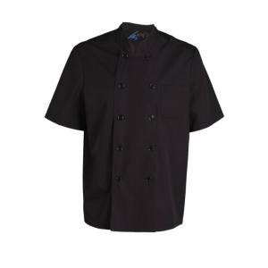 Chaqueta de cocinero negra manga corta