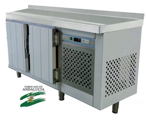 BAJO MOSTRADOR DE 2 PUERTAS DE REFRIGERACIÓN 470 Litros