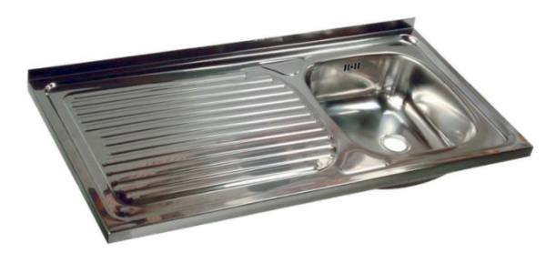 Fregadero Inox 100x50x75 cm seno a la derecha