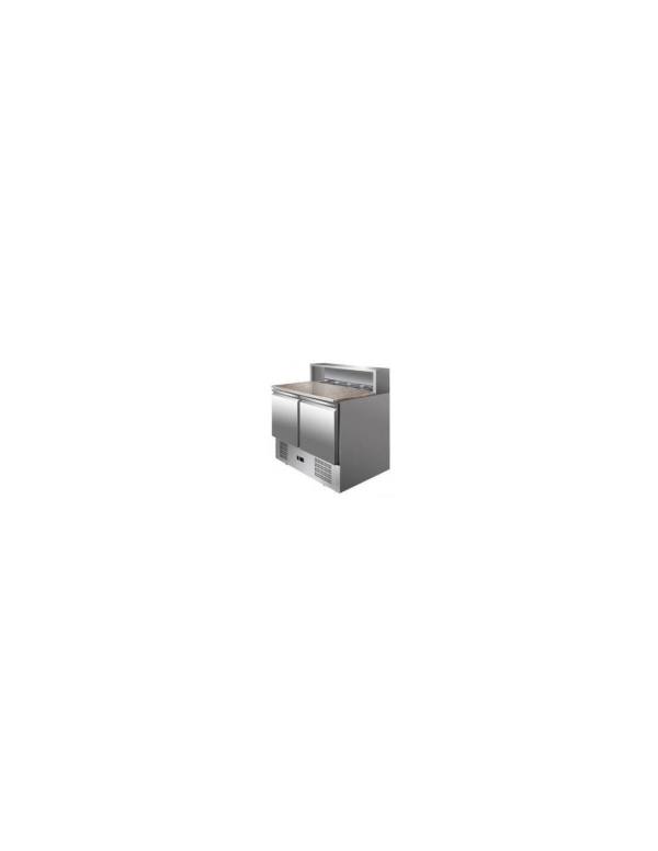 Mesa refrigerada con encimera de mármol PS900 2 Puertas