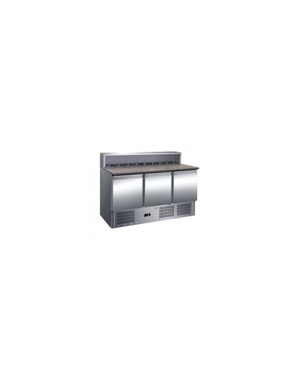 Mesa refrigerada con encimera de mármol PS903 3 Puertas