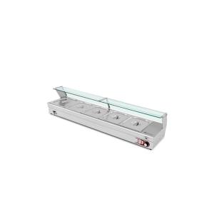 Vitrina Caliente al Baño María Cubetas GN 5 Cubetas BM-5