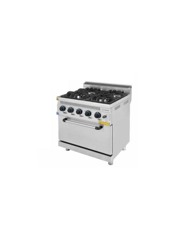 Cocina Gas con Horno Serie 700 TURHAN 800mm 4 fuegos 7001