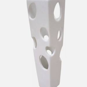 florero porcelana cuadrado25x6,5